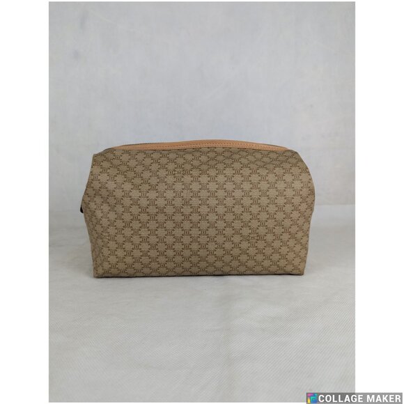 Celine Macadam Vintage Clutch Bag Beige Pouch Made in Italy - Picture 3 of 10